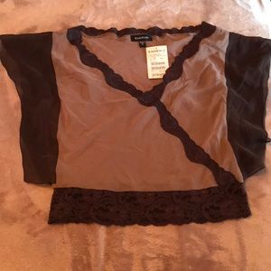 Bebe sheer and lace top